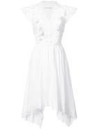 Ulla Johnson Embroidered Draped Hem Dress - White