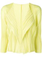 Pleats Please By Issey Miyake Fitted Jacket With Pleats - Yellow