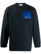 Haikure Jay Chest-patch Sweatshirt - Blue