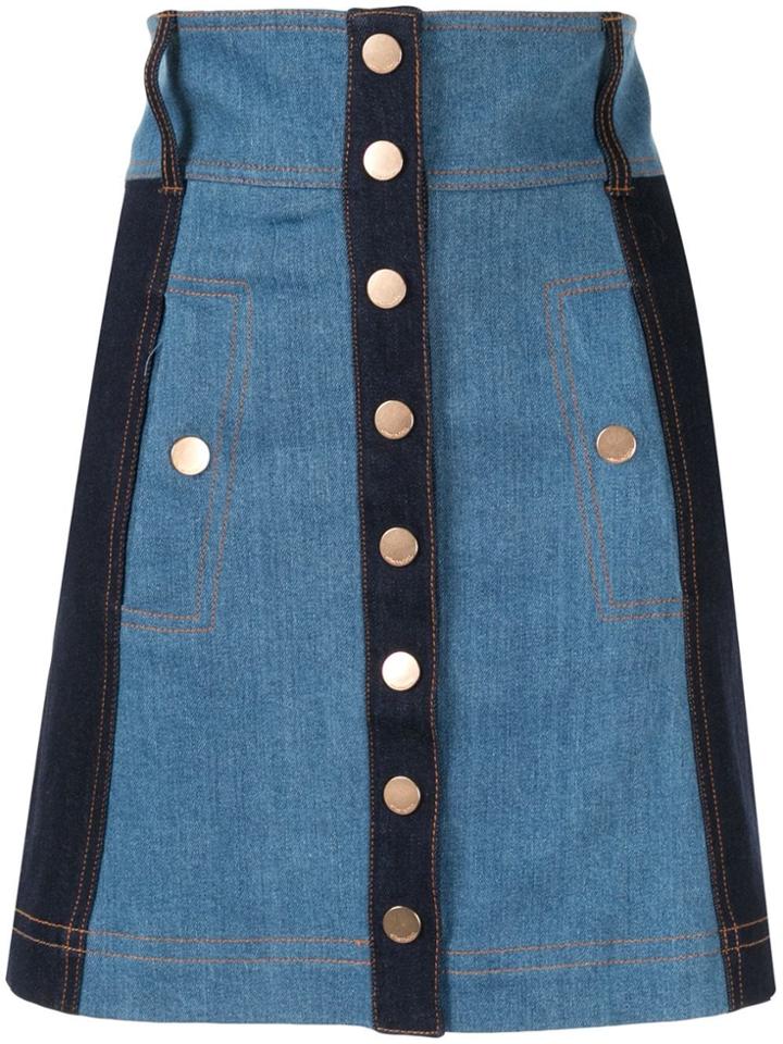 Alice Mccall Electric Memories High Rise Denim Skirt - Blue