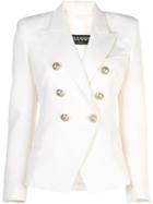 Balmain Peaked Lapel Blazer Jacket - White