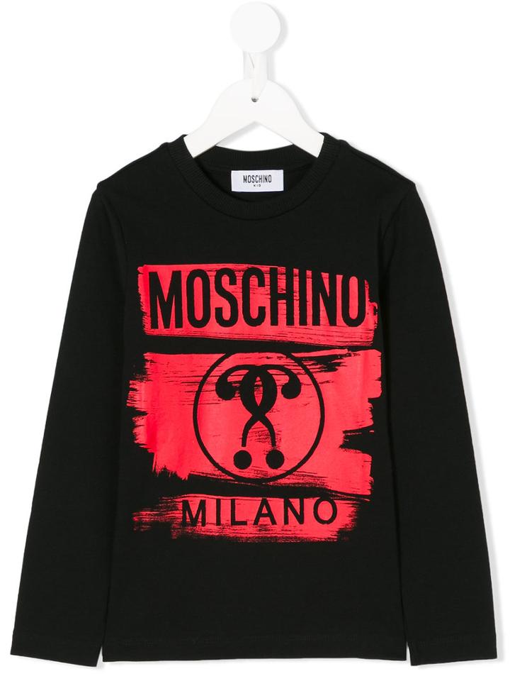 Moschino Kids - Question Mark Logo Sweatshirt - Kids - Cotton/spandex/elastane - 8 Yrs, Black