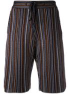 Marco De Vincenzo - Drawstring Striped Bermudas - Women - Polyamide/polyester/acetate - 38, Polyamide/polyester/acetate