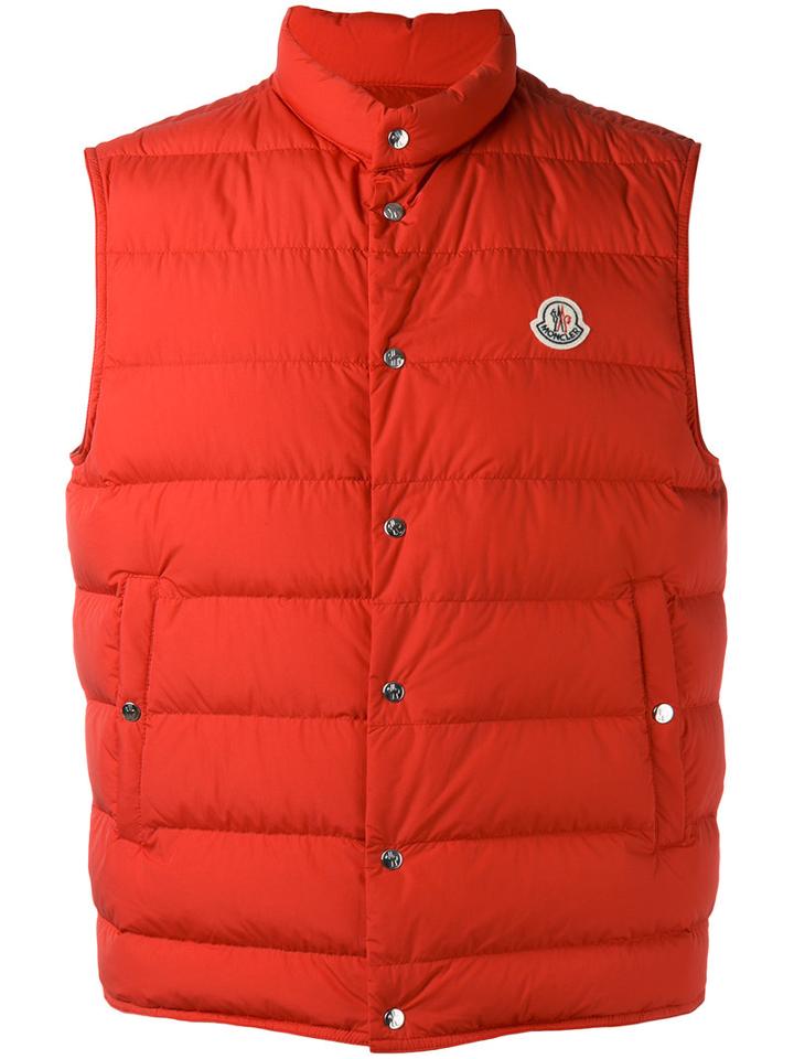 Moncler Febe Padded Gilet, Men's, Size: 2, Red, Duck Feathers/polyamide