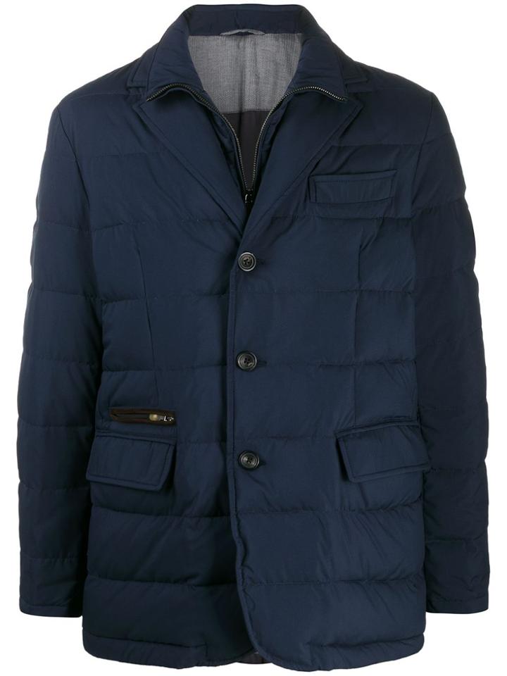Hackett Padded Layered Jacket - Blue