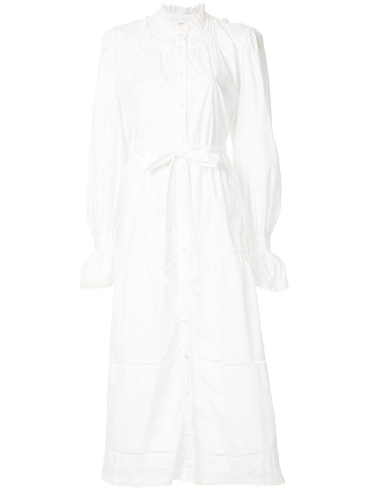 Lee Mathews Marnee Poplin Lace Dress - White