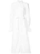 Lee Mathews Marnee Poplin Lace Dress - White
