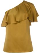 Lanvin One Shoulder Top, Women's, Size: 36, Yellow/orange, Viscose/acetate