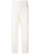 Gloria Coelho High Waisted Straight Trousers - White