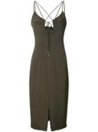 Cushnie Et Ochs - Crisscross Strap Dress - Women - Silk - 6, Green, Silk