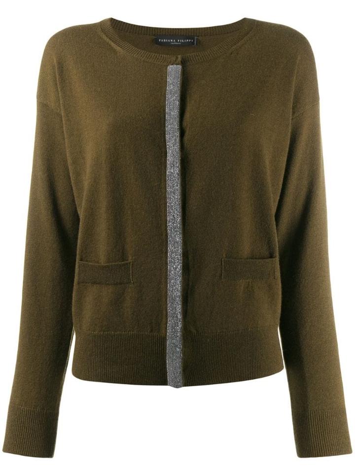 Fabiana Filippi Beaded Cardigan - Green