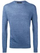 Ermenegildo Zegna - Fitted Knitted Top - Men - Linen/flax - 54, Blue, Linen/flax
