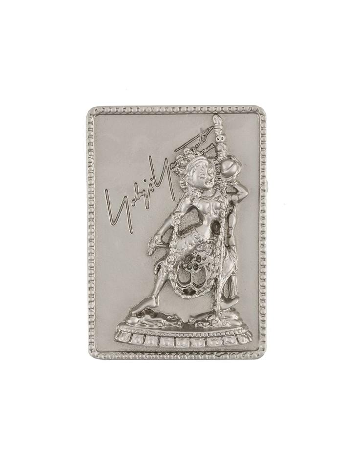Yohji Yamamoto Pre-owned 2000s Goddess Rectangular Brooch - Silver