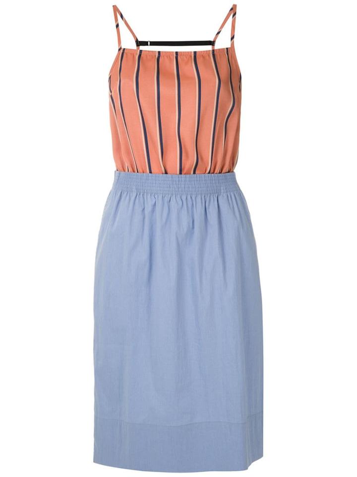 À La Garçonne Panelled Waisted Dress - Orange