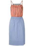 À La Garçonne Panelled Waisted Dress - Orange
