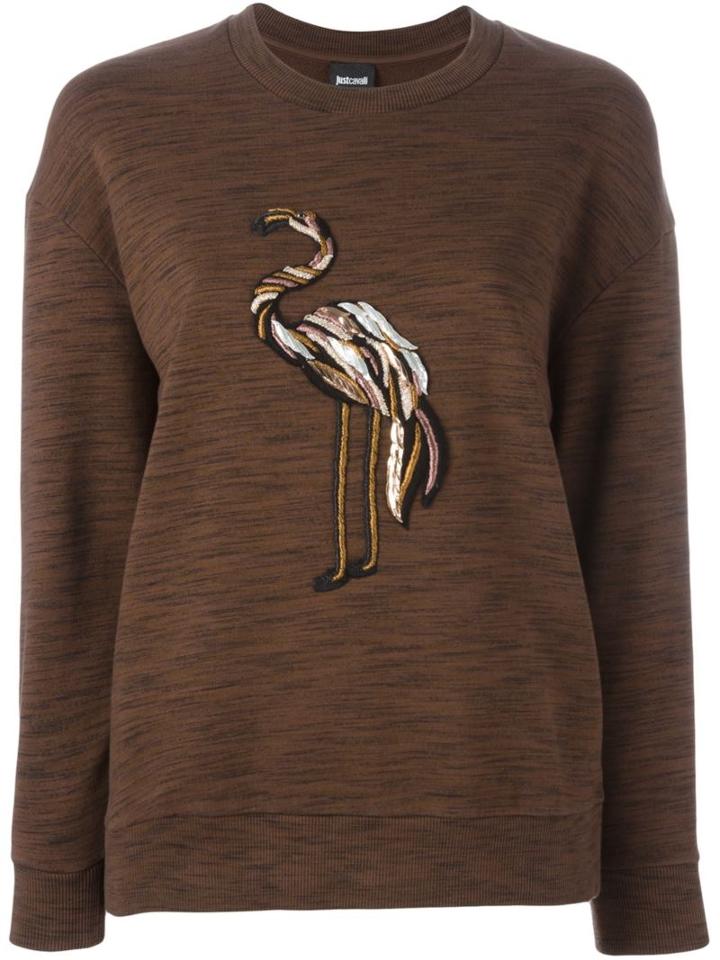 Just Cavalli Embroidered Flamingo Sweatshirt