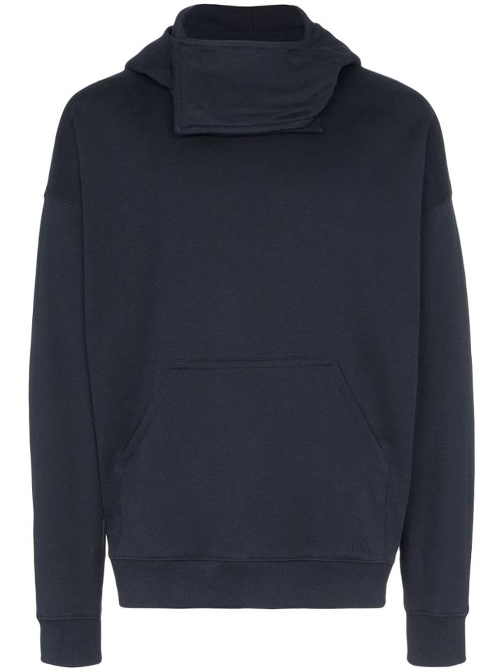 Jw Anderson Wrap-neck Hoodie - Blue