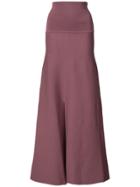 Lemaire High-waisted Flared Skirt - Pink & Purple