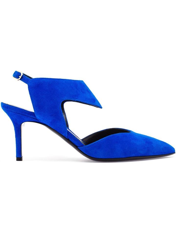 Nicholas Kirkwood Leda Pumps, Women's, Size: 38.5, Blue, Leather/suede