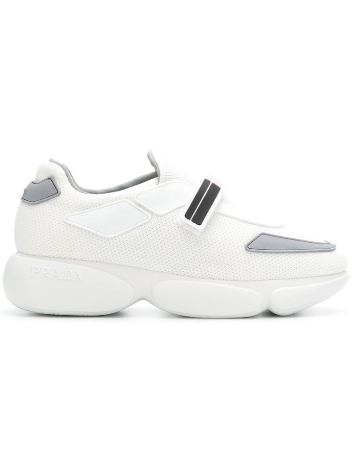 Prada Top Latch Slip On Trainers - White