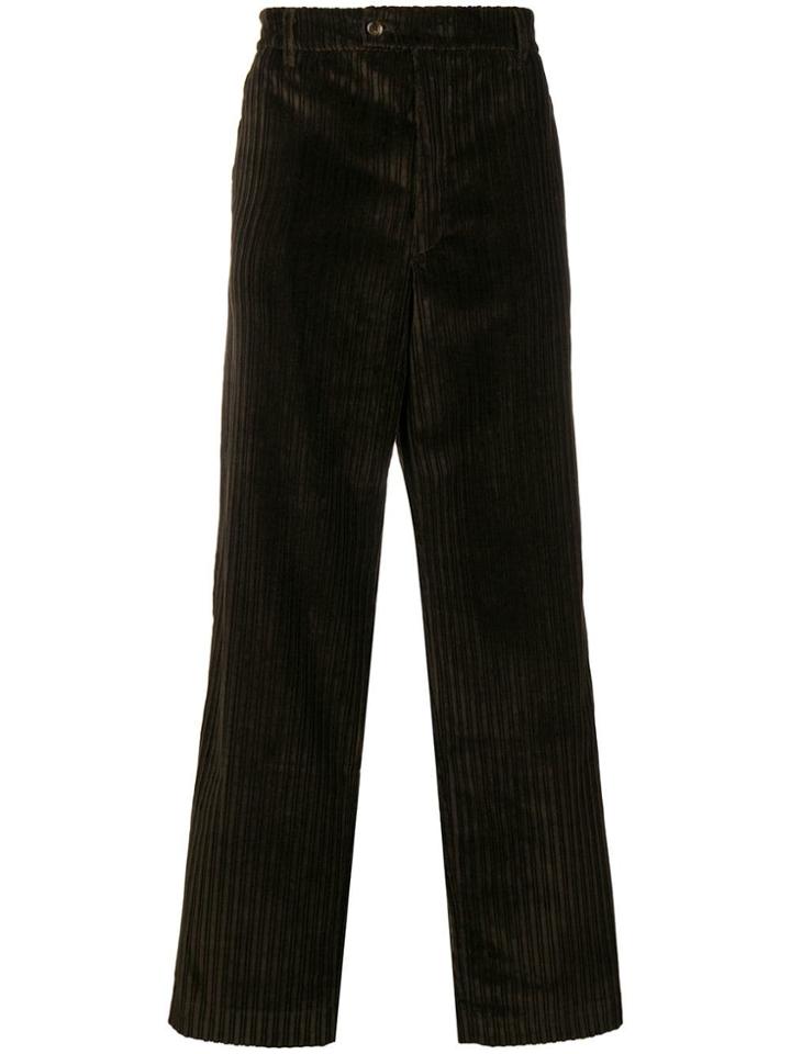 Aries Corduroy Wide Leg Trousers - Brown
