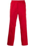 Prada Contrasting Stripe Track Trousers - Red