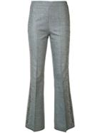 Giambattista Valli Flared Trousers, Women's, Size: 48, Grey, Wool/acetate/silk/linen/flax