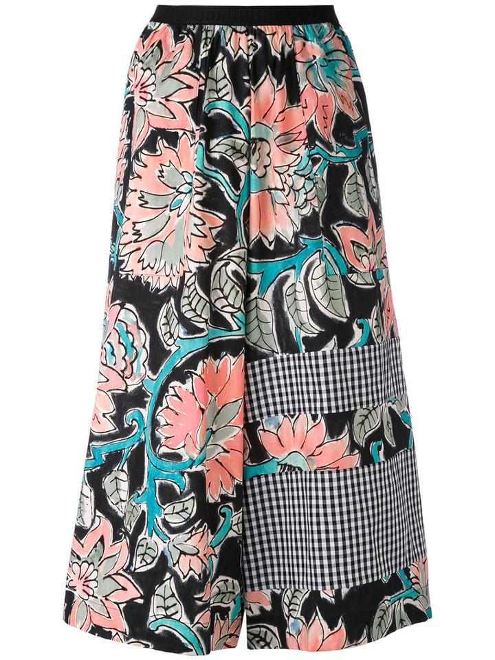Antonio Marras - Floral Cropped Palazzo Panrts - Women - Cotton - Ii, Cotton