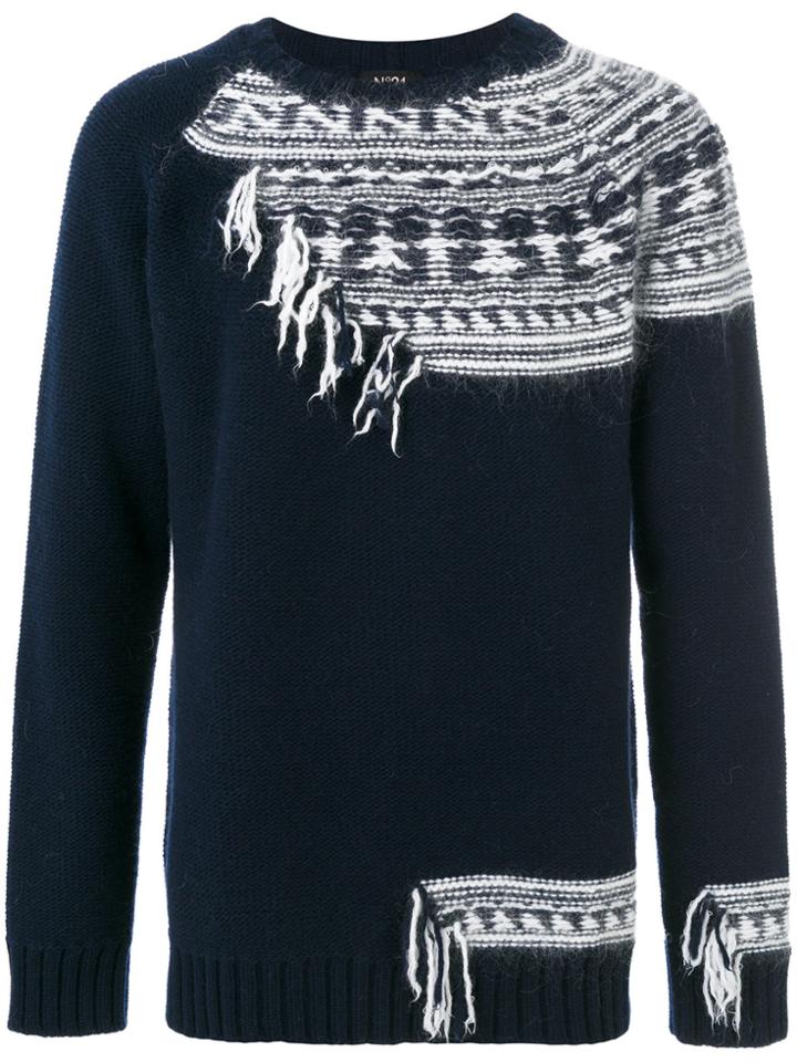 No21 Stitch Detail Jumper - Blue
