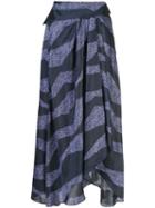 Isabel Marant Printed Asymmetric Skirt - Blue