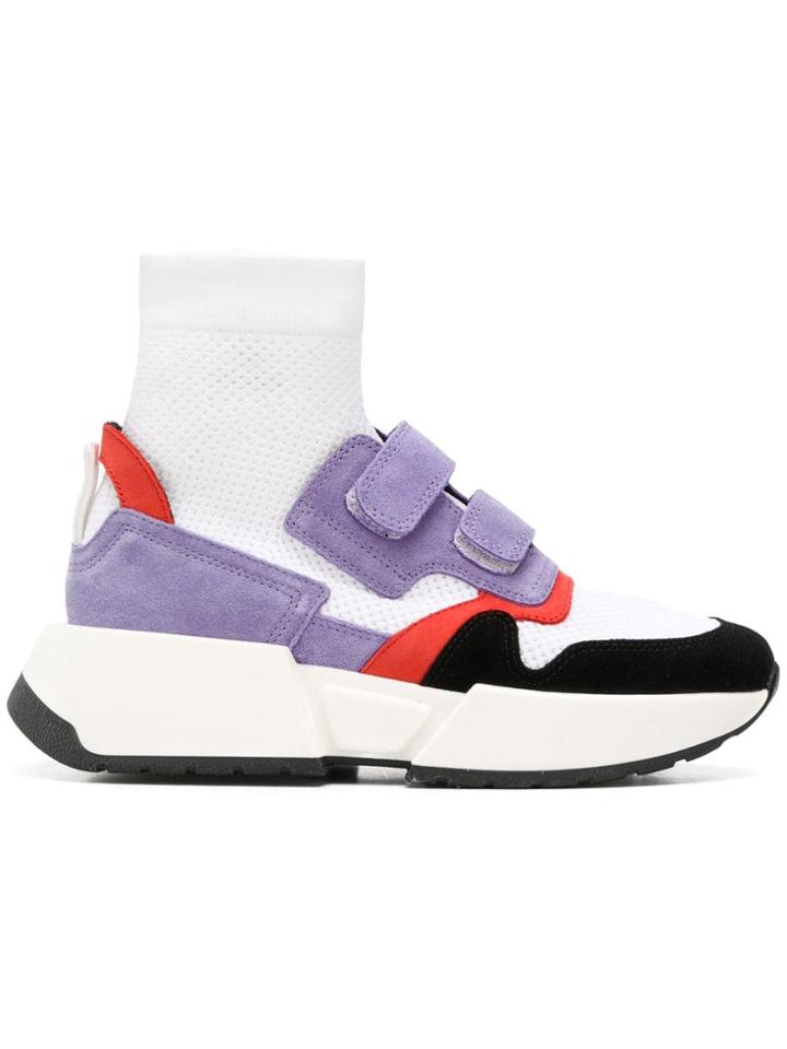 Mm6 Maison Margiela Touch Strap Sock Sneakers - White