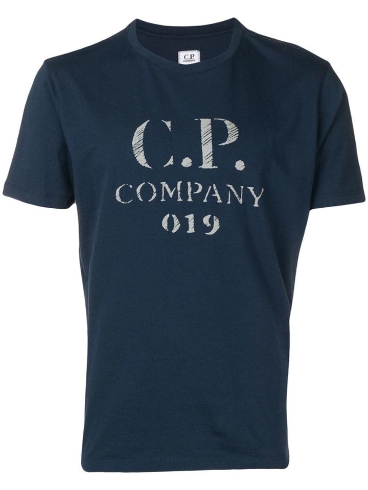 Cp Company Vintage Logo Print T-shirt - Blue