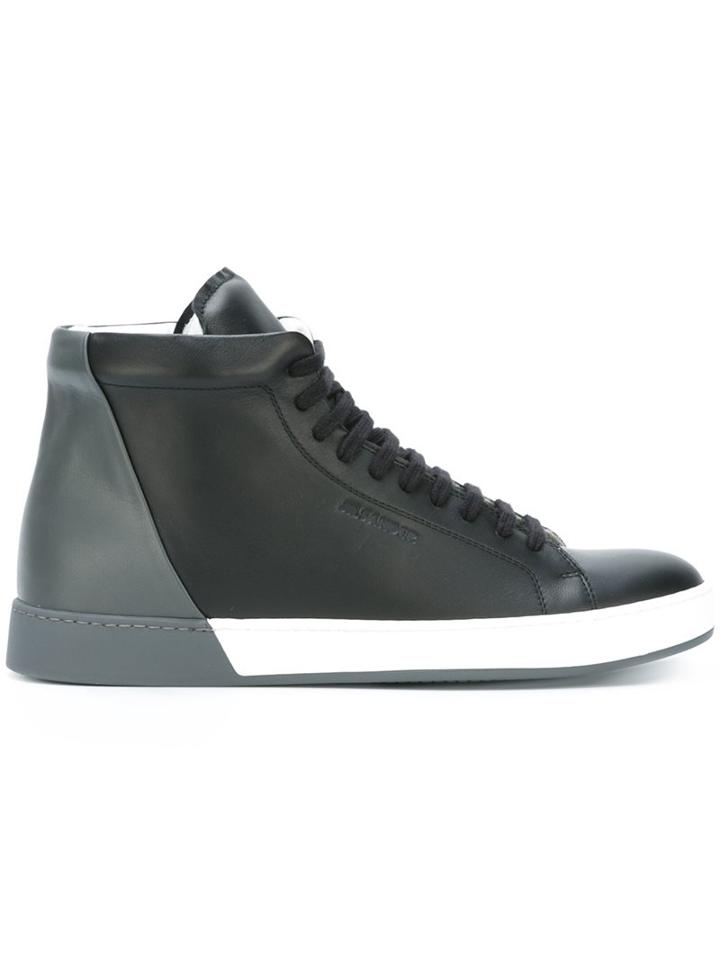 Jil Sander Lace Up Hi-top Sneakers