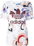 Adidas Originals Logo Print T-shirt, Women's, Size: 40, White, Cotton/modal