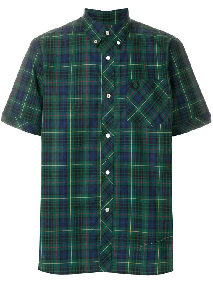 Fred Perry X Art Comes First Button Down Check Shirt - Green