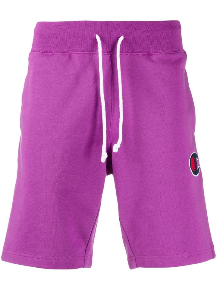 Champion Logo Track Shorts - Purple