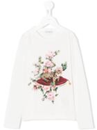 Dolce & Gabbana Kids - Printed Long Sleeved T-shirt - Kids - Cotton - 6 Yrs, White
