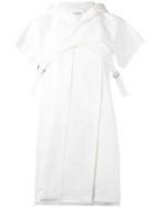 Paco Rabanne - Hooded Cape Mini Dress - Women - Cotton - 36, White, Cotton
