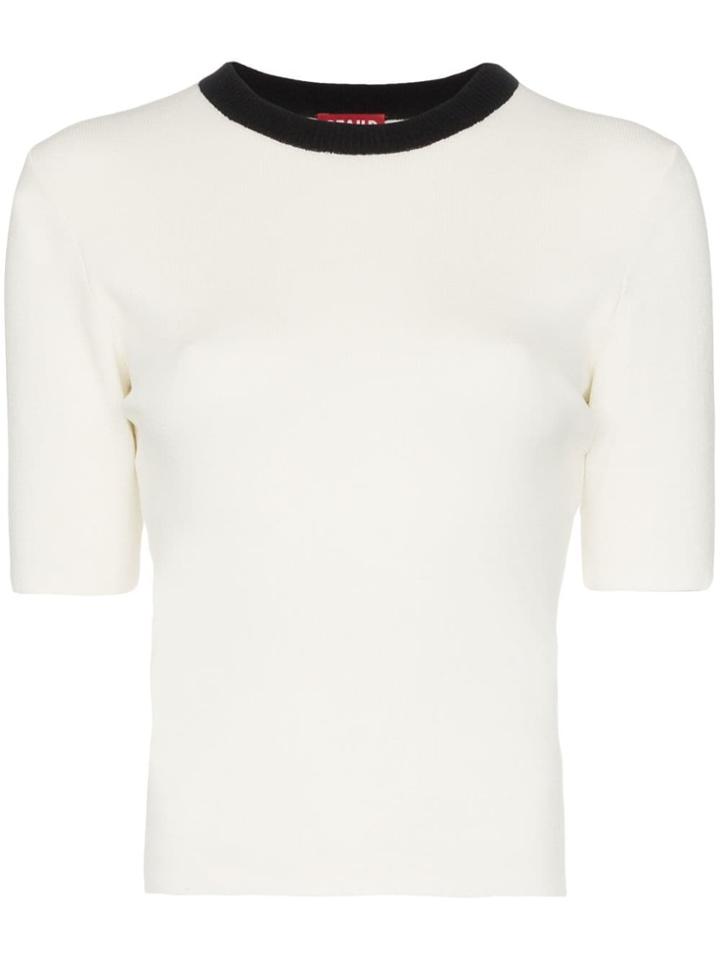 Staud Public Cropped Jumper - White