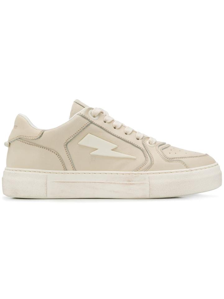 Neil Barrett Modernist Low Basket Sneakers - Neutrals