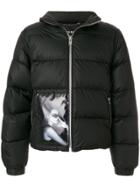 Misbhv Graphic Print Quilted Jacket - Black