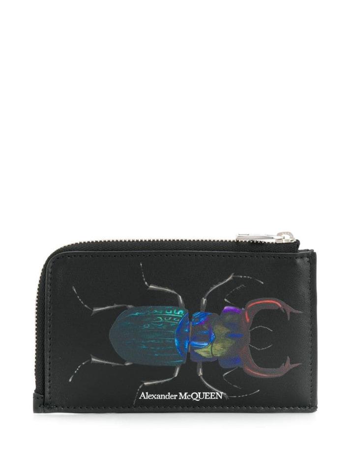 Alexander Mcqueen Graphic Print Coin Purse - Black