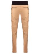 Andrea Bogosian Skinny Trousers, Women's, Size: Medium, Nude/neutrals, Leather/polyamide