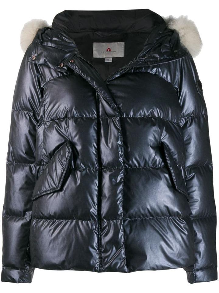 Peuterey Hooded Puffer Jacket - Blue