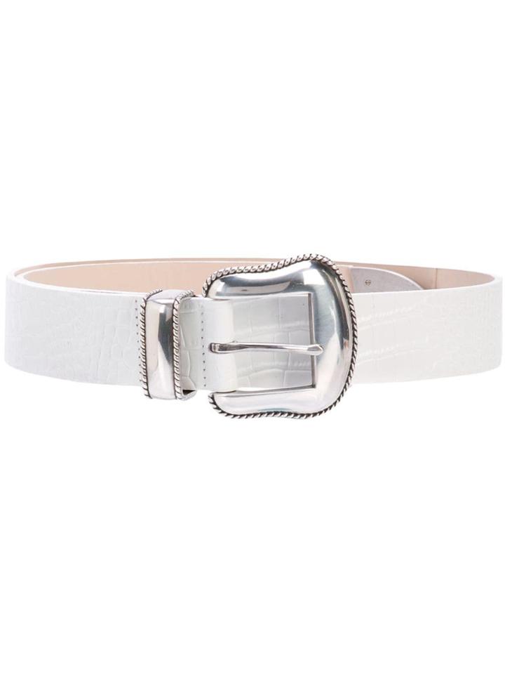 B-low The Belt Calf Leather Belt - White