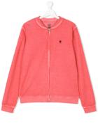 Madson Discount Kids Teen Strawberry Embroidered Zip Sweatshirt - Pink