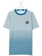 Stone Island Junior Striped T-shirt - Blue