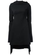Rick Owens High Low Dress, Women's, Size: 42, Black, Cotton/viscose/spandex/elastane