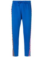 Mira Mikati Wave Side Panel Straight Trousers - Blue