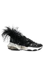 Valentino Valentino Garavani Logo Grid Feather Bounce Sneakers - Black
